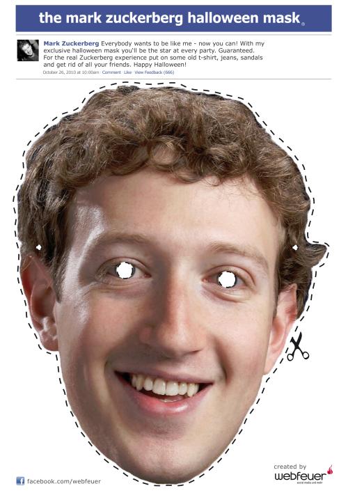 Mark Zuckerberg Halloween Maske!