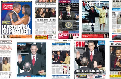 Obama Inauguration Newspaper Headlines