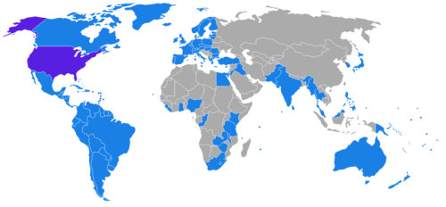 U.S.-Foreign Extradition Map