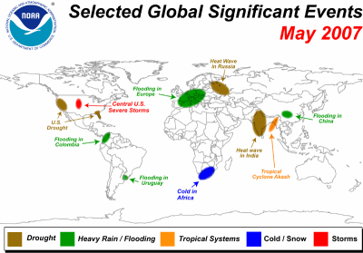 Climate of 2007 - May in Historical Perspective