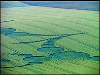 Crop circle creation on film