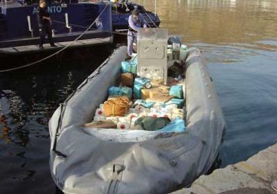 Part of the haul of hashish recovered by the authorities