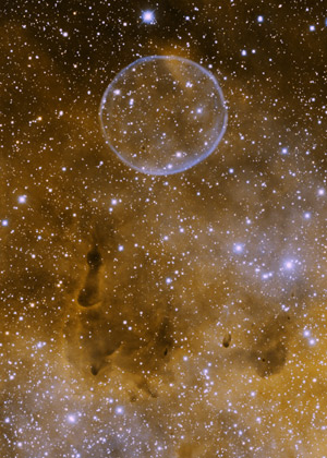 Giant 'soap bubble' found floating in space