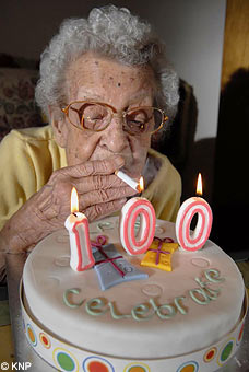 100-year-old celebrates her birthday by smoking 170,000th cigarette