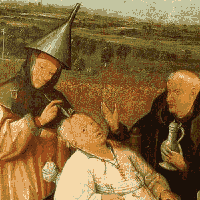 Hieronymus Bosch, 1475-80: &quot;The Extraction of the Stone of Madness&quot; 