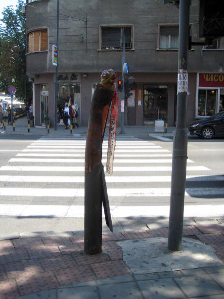 Belgrade.Serbia. two mounts im passing this broken pole, on the way to work, and it was buggin me so i decided to do something to it..