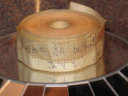 The second Microsoft product: Altair 8K BASIC on paper tape