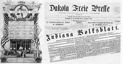 Dakota Freie Presse, Indiana Volksblatt and the bilingual bipartisan New York Daily News