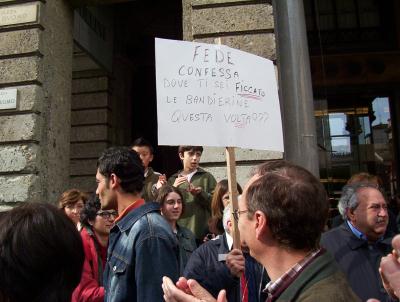 cartelli in manifestazione