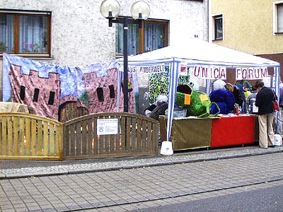 Unser Stand unter dem Motto nie wieder Frösche küssen beim Fleckafescht