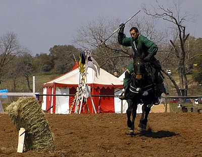 A Pic of a Jouster Lancing a Target