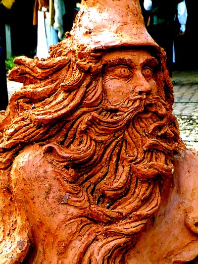 A wizard formed from mud.