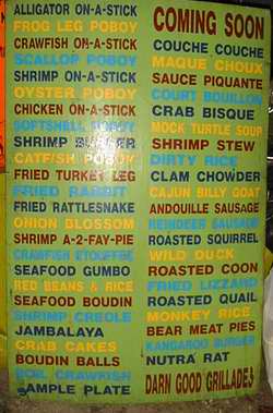 Some of the delicious cajun food available