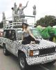 A Zebra Truck with Zebra Girls