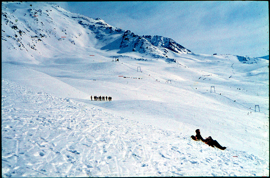 dia scan, 196x somewhere in the alps, photo taken by my father .. me not born at that time, Leica M2