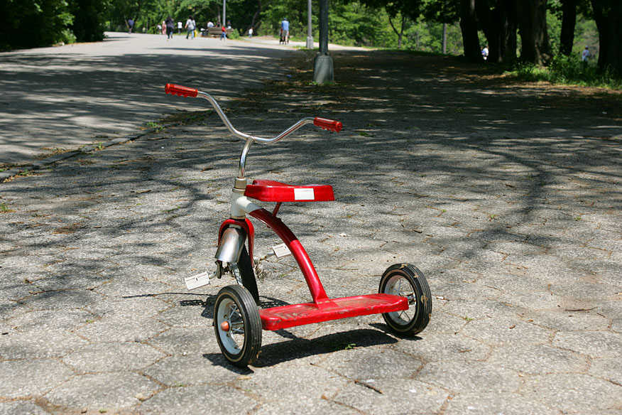 abandoned trike, prospect park, nyc