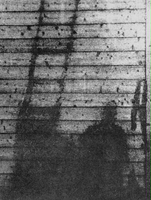 Hiroshima fallout silhouette