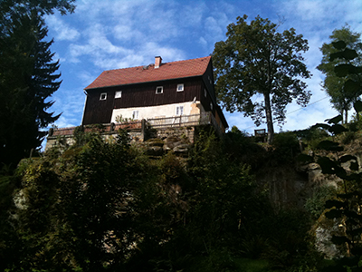 Rathewalde - Häuschen über dem Grünbachtal 