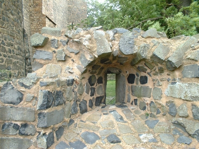 Burg Stolpen - Blick durch die Schießscharte im Turm