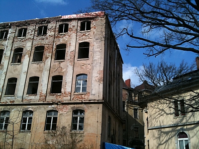 verfallene Industriearchitektur - alte Fabrik in Dresden-Trachau