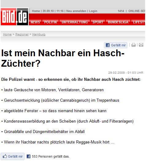 Ist mein Nachbar ein Hasch-Züchter?